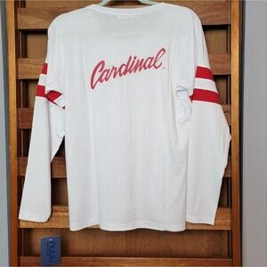 NWT Nuyu Stanford University Cardinals White Long Sleeve Relaxed Crew, Sz S